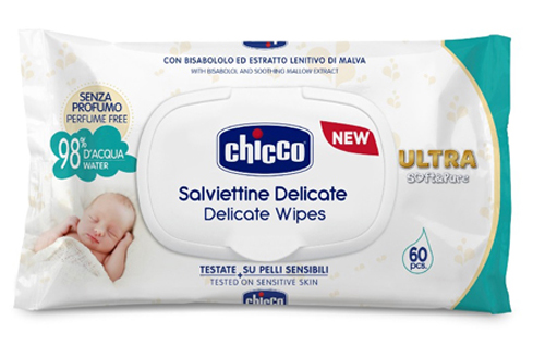 Chicco Cosmetici Salviette 60 pezzi No Prof