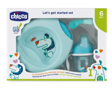 Chicco set pappa azzurro 6m+