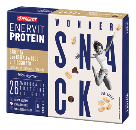 ENERVIT PROTEIN Snack Cereali e Cioccolato 8 Pezzi 25 g