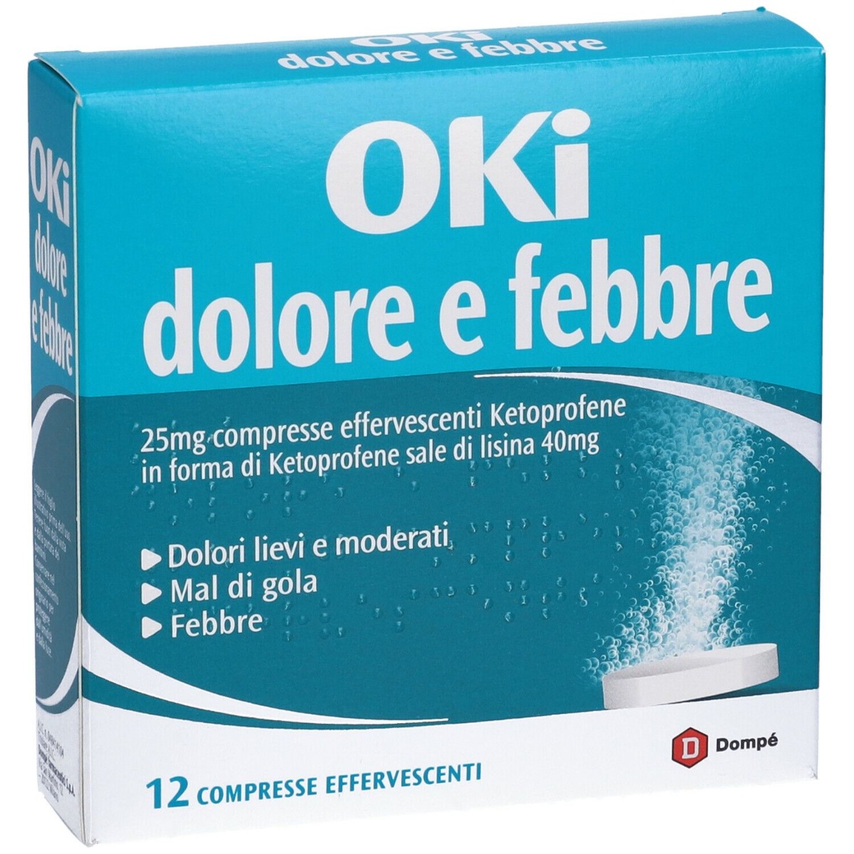 Oki Dolore e Febbre 12 Compresse Effervescenti 25 mg