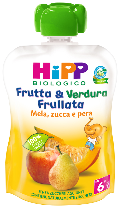 Hipp bio frutta &amp; verdura mela pera zucca 90 g