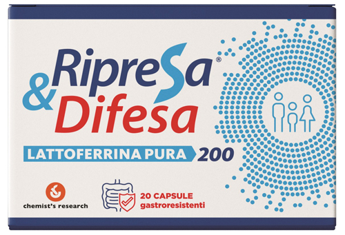 RIPRESA&amp;DIFESA LATTOFERRINA PURA 200 20 CAPSULE GASTRORESISTENTI