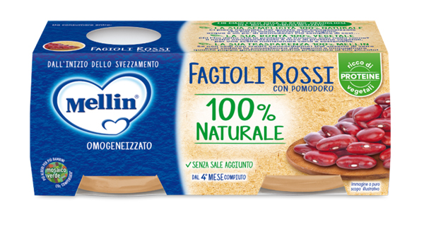 Mellin omogeneizzato fagioli rossi 2 x 80 g