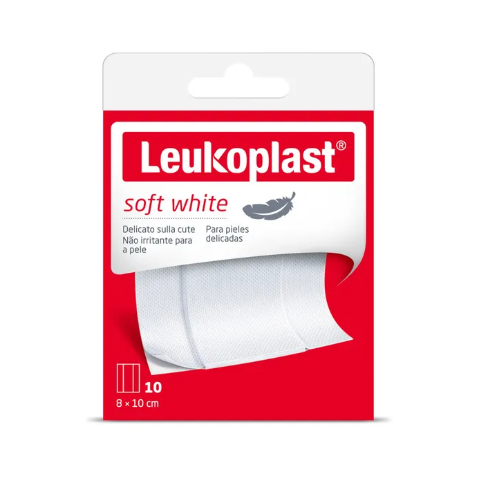 Leukoplast Soft White 1 m x 8 cm 10 Pezzi
