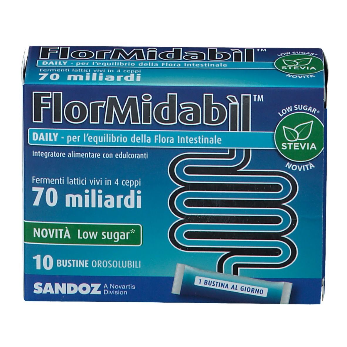 FlorMidabil Daily Polvere Integratore Fermenti Lattici 10 Bustine