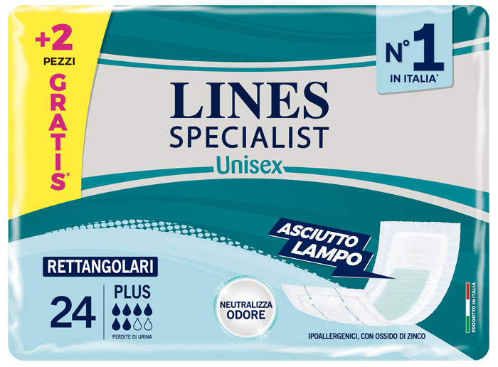 Lines Specialist Unisex Rettangolari Plus 22+2 Pezzi