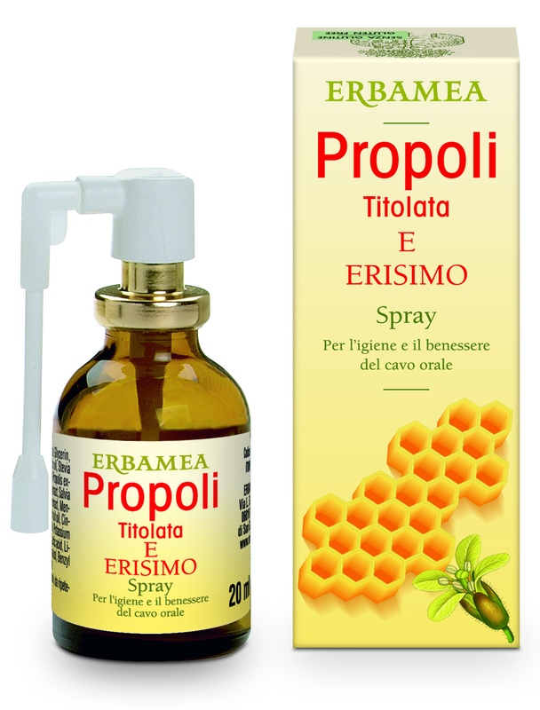 Erbamea Propoli Erisimo Titolata Spray Mal di Gola 20 ml
