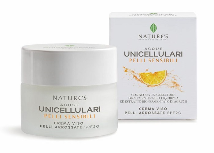 acque unicellulari crema viso pelli arrossate spf20