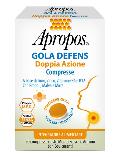Apropos Gola Defens con Doppia Azione 20 Compresse