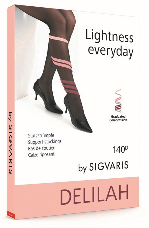 Sigvaris delilah 140 denari flat coscia nero 3
