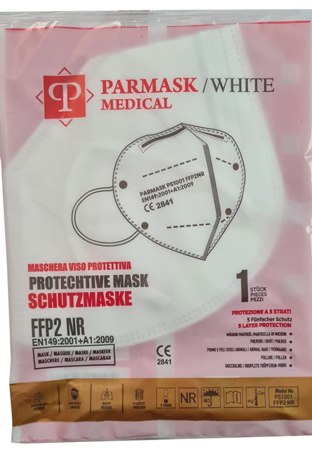 Mascherina parmask medical ffp2 white 10 pezzi