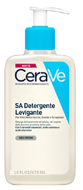 CeraVe Detergenza con Texture Gel non Schiumoso che Deterge, Esfolia e Leviga la Pelle, Proteggendola 473 ml