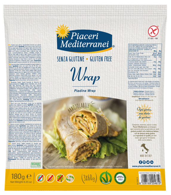 Piaceri med.piadina wrap 180g