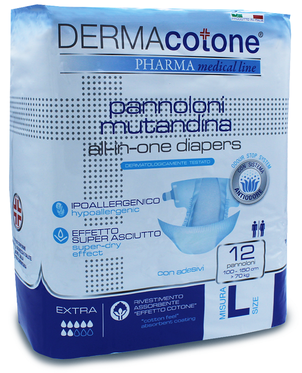 Pannolone Mutandina Per Incontinenza Dermacotone L 12 Pezzi