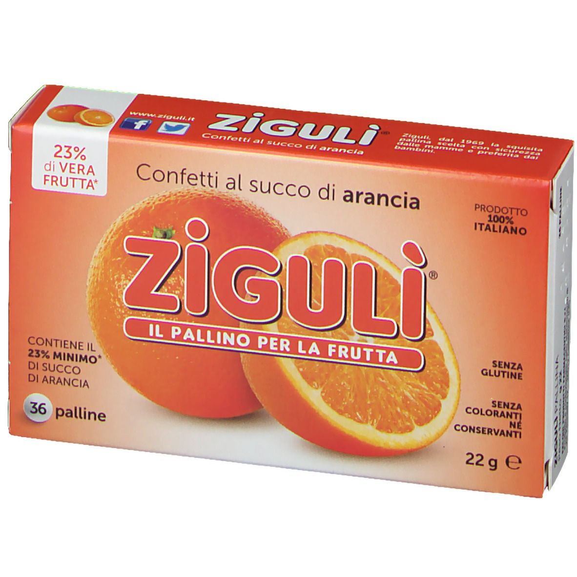Zigulì Arancia Blister 36 Palline 22 g
