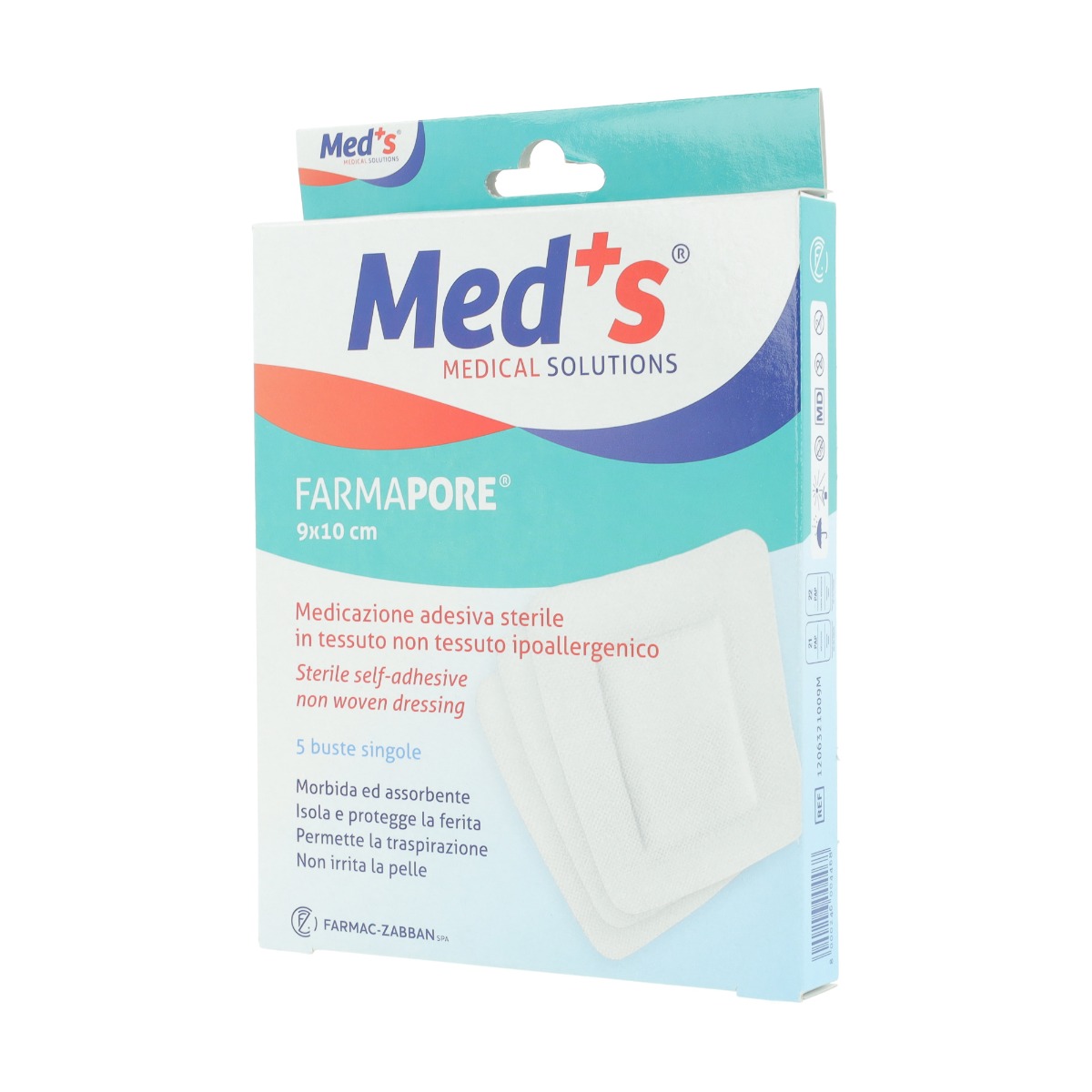 Med 039 s Farmapore Medicazione Autoadesiva Sterile con Cerotto 10x...