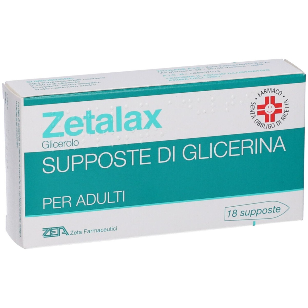 Zetalax Adulti 2,25 g Glicerolo Stitichezza 18 Supposte