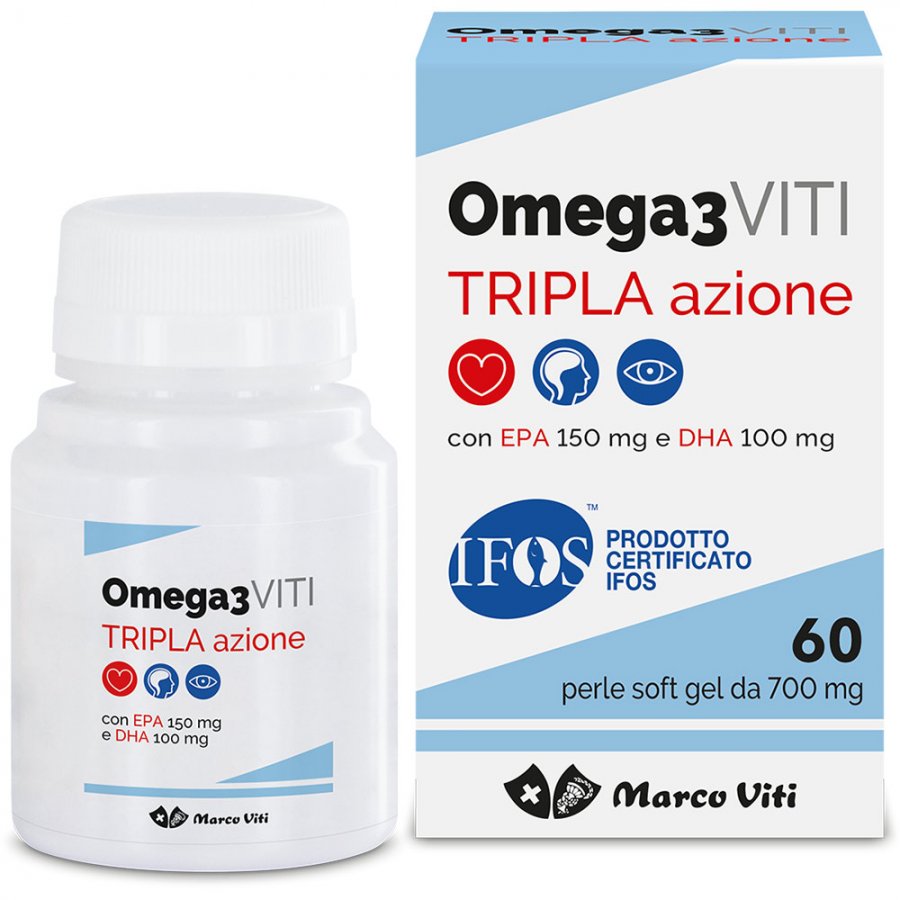 Omega 3 Viti Integratore Benessere Cardiaco 60 Perle