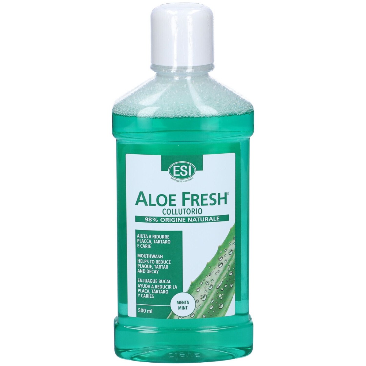 Esi Aloe Fresh Collutorio Naturale Antibatterico all'Aloe Vera 500 ml