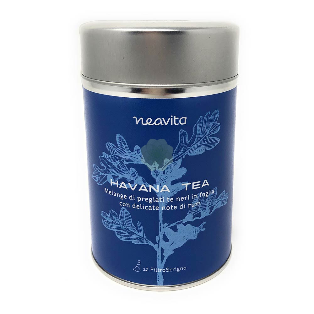 Silver tin tea blu melange havana