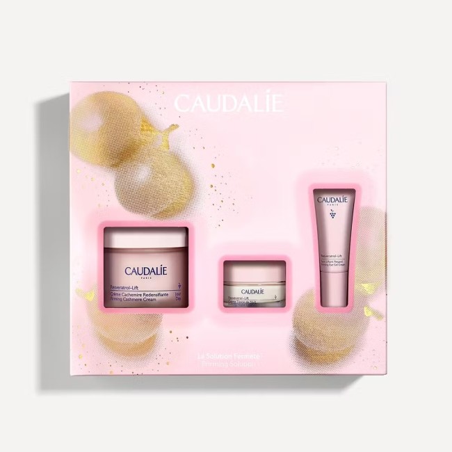 Caudalie Cofanetto di Natale 2024 Resveratrol Lift - Crema Cashmere 50 ml + Crema Tisana della Notte 15 ml + Trattamento liftante occhi 5 ml-image