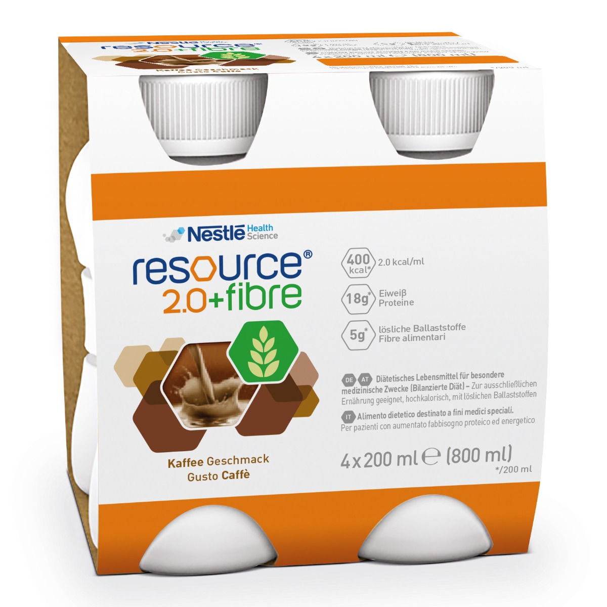 Resource 2.0+Fibre Caffè 200 ml