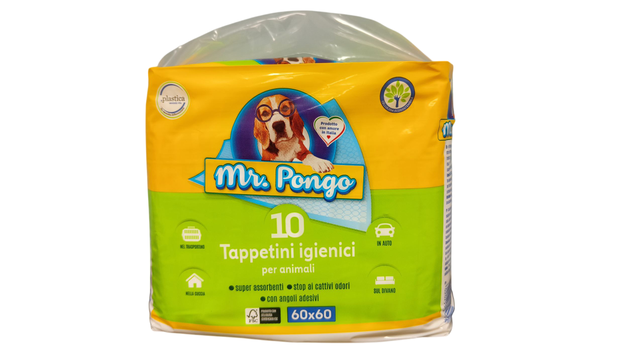 Idrofil Tappetini Igienici Mr Pongo 60x60 10 Pezzi