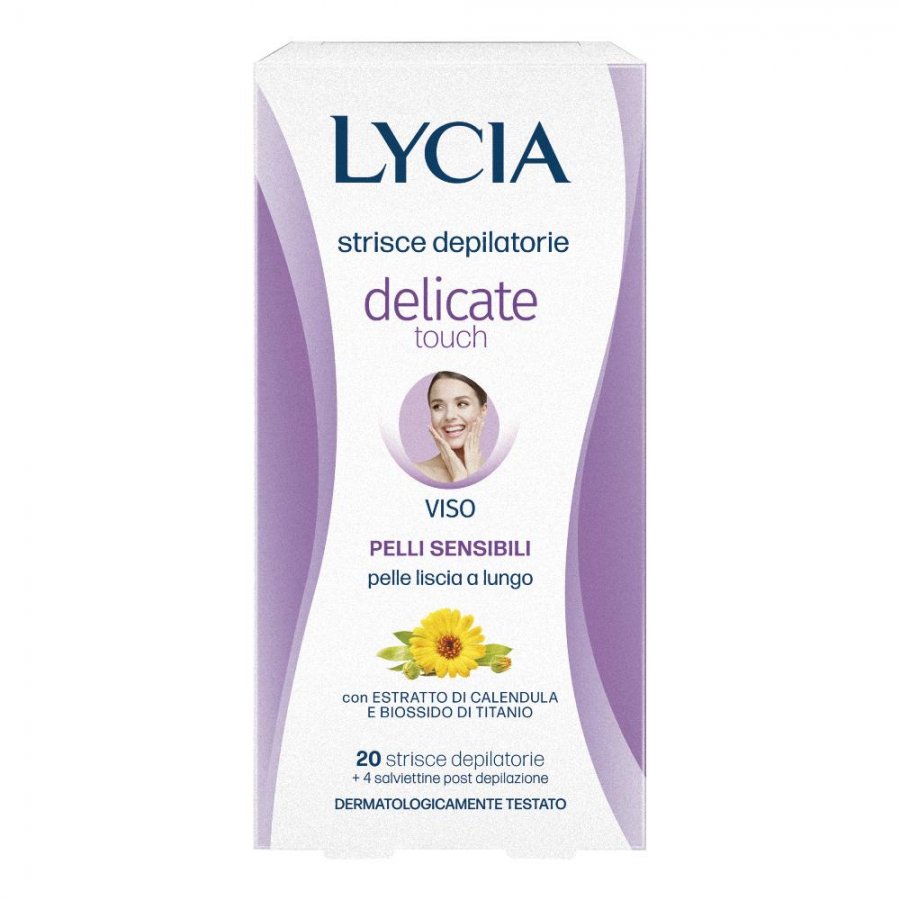 Lycia Delicate Touch Viso 20 Strisce Depilatorie