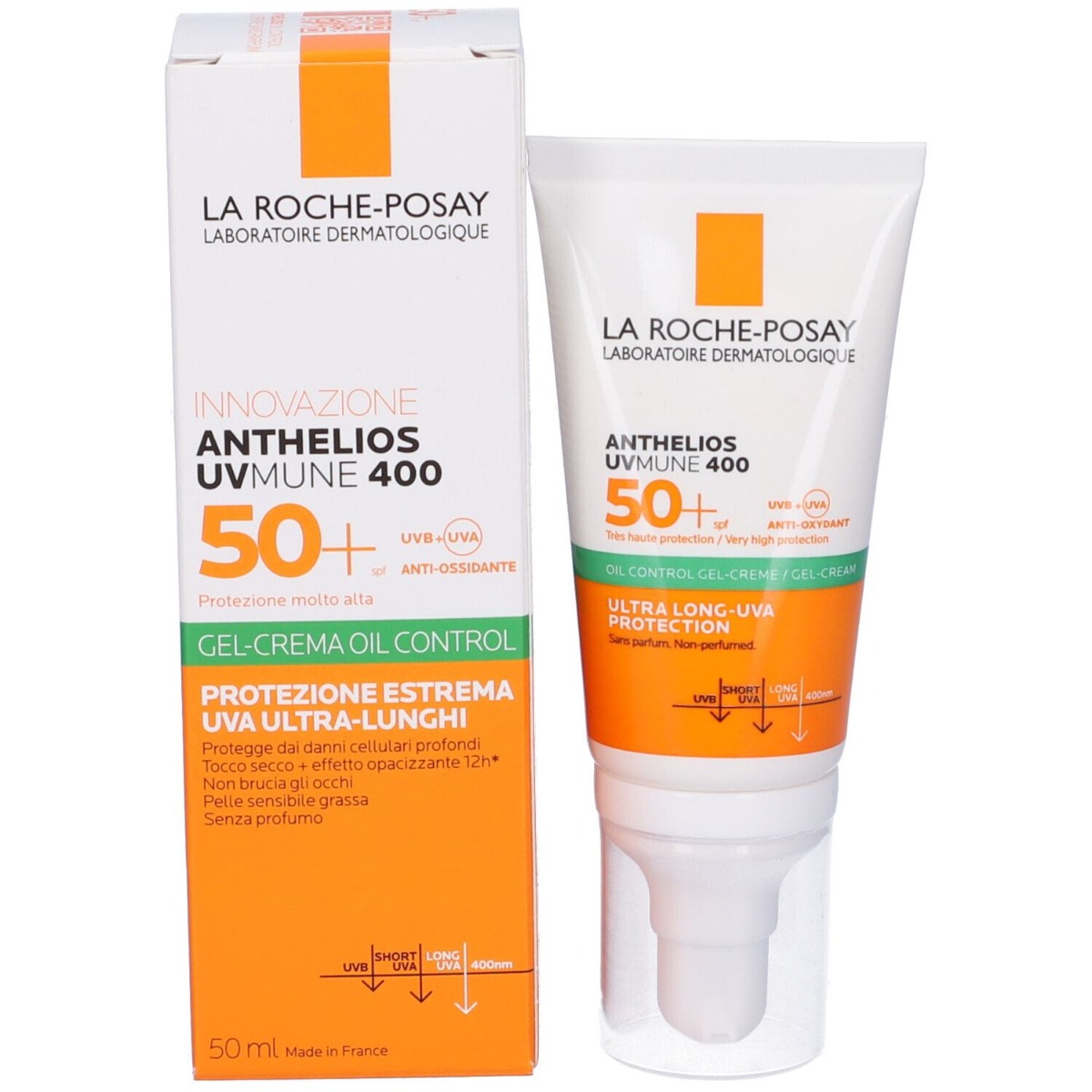 La Roche-Posay Anthelios Gel Crema Solare Viso Tocco Secco Anti-lucidità SPF50+ 50 ml