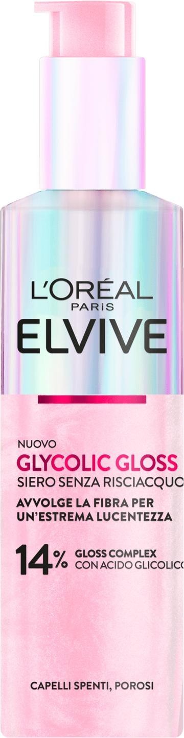 Elvive glycolic gloss siero senza risciacquo capelli spenti e porosi 150 ml