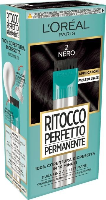 L’Oreal Paris - Ritocco Perfetto Permanente - Colorazione ricrescita - Nero 2