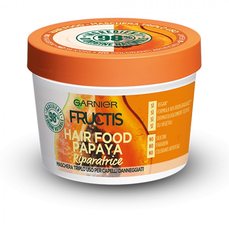 Fructis - Hair Food Papaya - Maschera Riparatrice 390 ml
