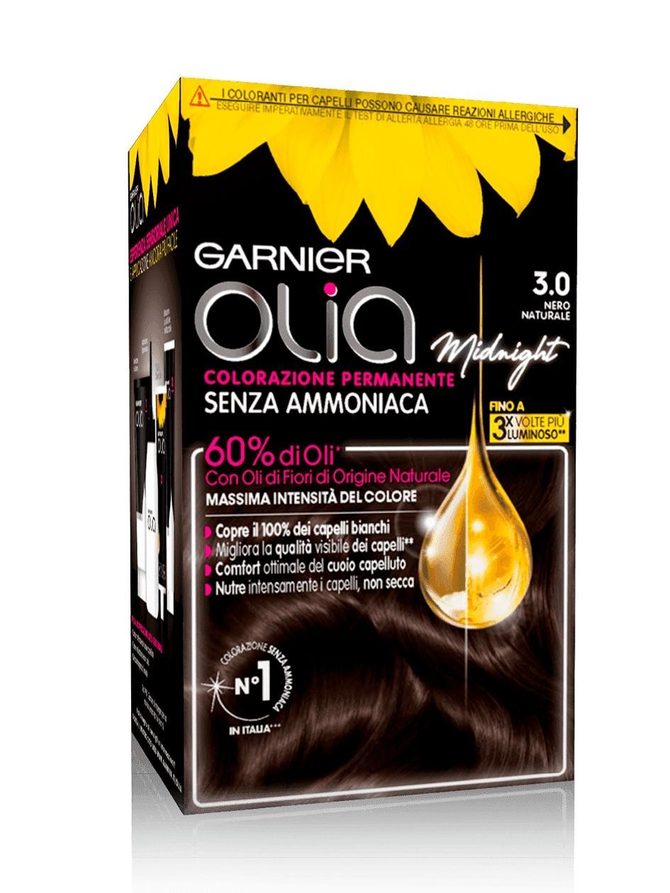 GARNIER - Olia - Colorazione Permanente Senza Ammoniaca N. 3.0 Nero naturale