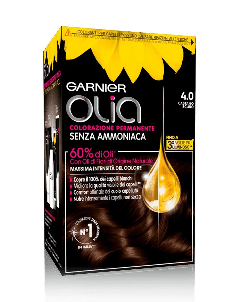 Garnier - Olia - Colorazione Permanente Senza Ammoniaca N. 4.0 Castano Scuro