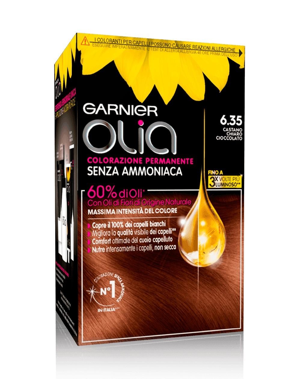 GARNIER - Olia - Colorazione Permanente Senza Ammoniaca N. 6.35 castano chiaro cioccolato