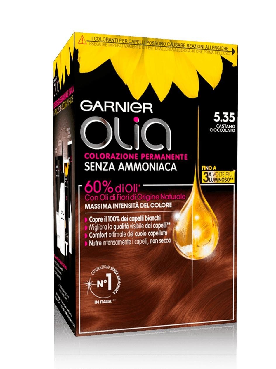 GARNIER - Olia - Colorazione Permanente Senza Ammoniaca N.5,35 Castano cioccolato