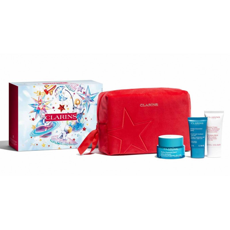 Vp hydra hly 24 hq 1 hydra essentiel cream 50 ml + 1 hydra essential night cream 15 ml + 1 baume corps super hydratant 30 ml + 1 large pouch hq + 1 box standard hq