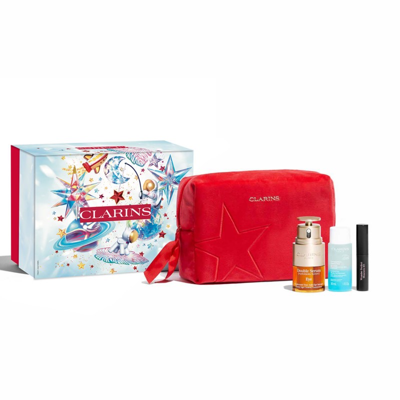 Vp double serum eye hly 24 1 double serum eye 20 ml + 1 instant eye makeup remover 30 ml + 1 wonder perfect 4d mascara 01 mini + 1 box glamour hq + 1 large pouch hq