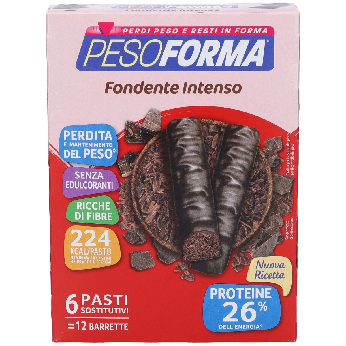 Pesoforma Dark Double Barrette Sostitutive Pasto 12 Pezzi-image