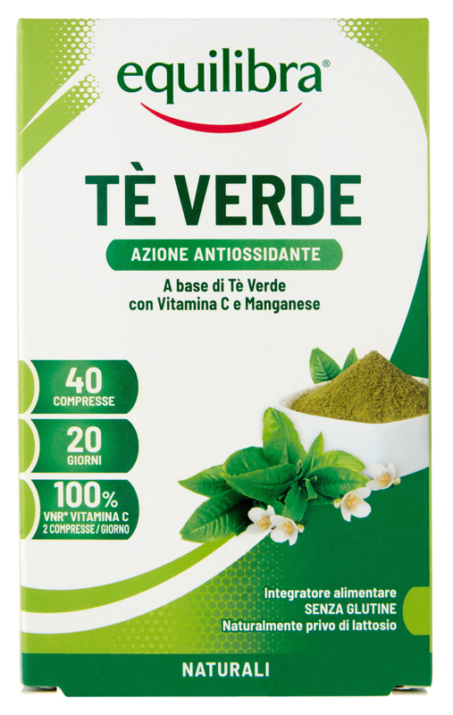 Equilibra Tè Verde Integratore Antiossidante Drenante 40 Compresse