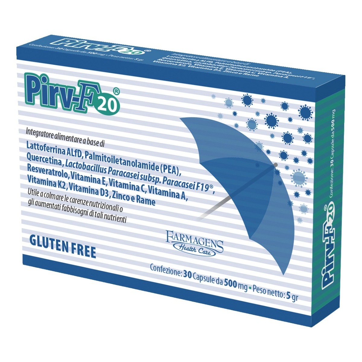 Pirv F20 Integratore per Difese Immunitarie 30 Capsule