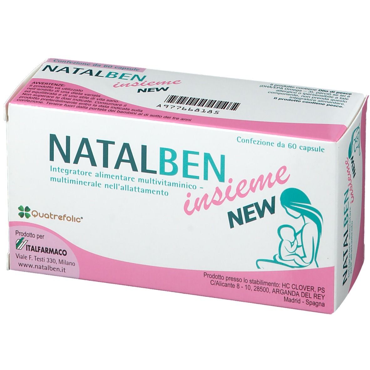 Natalben Insieme New Integratore 60 Capsule