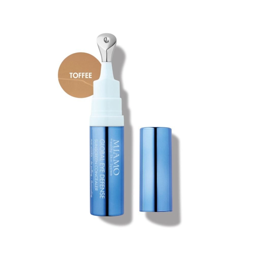 Miamo Global Eye Defence Sunscreen Concealer Correttore Contorno Occhi Anti-Rughe Anti-Borse Illuminante SPF 30 Colore TOFFEE 7.5ml
