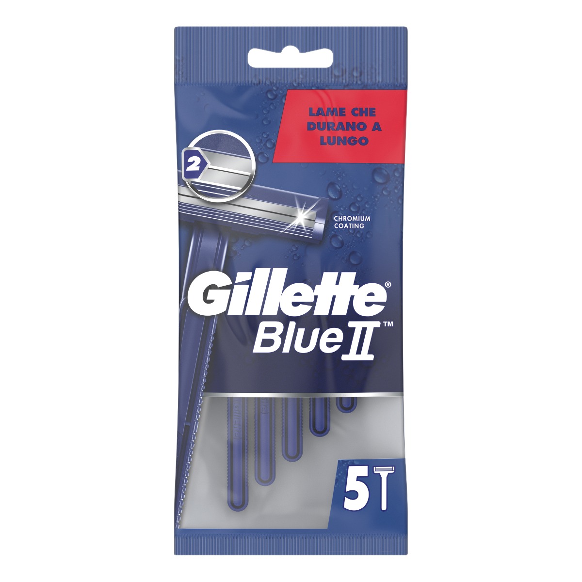 Gillette Rasoio Usa e Getta Blue II Standard 5 Pezzi