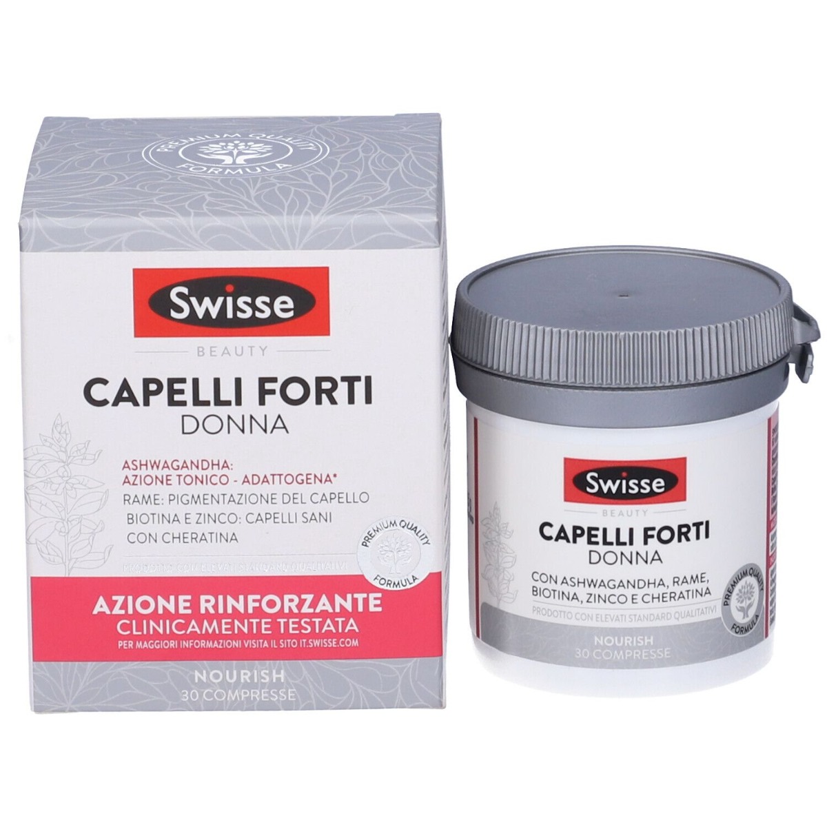 Swisse Beauty Capelli Forti Donna Integratore di Vitamine e Minerali 30 Compresse