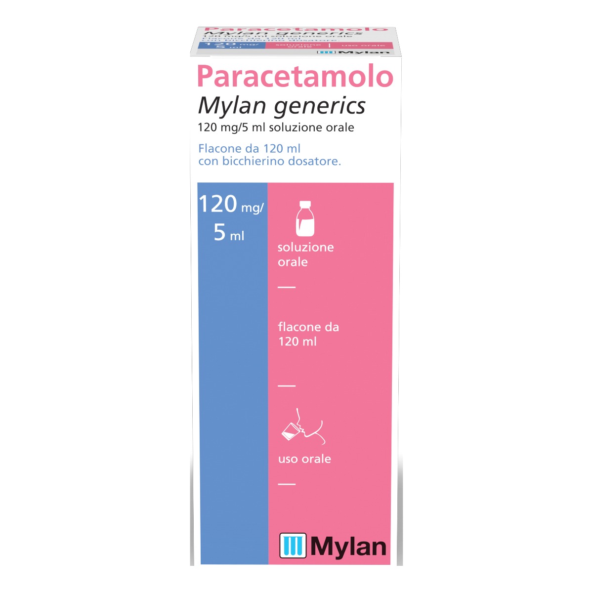 Paracetamolo Mylan 120 mg/5 ml Sciroppo Soluzione Orale Flacone 120 ml