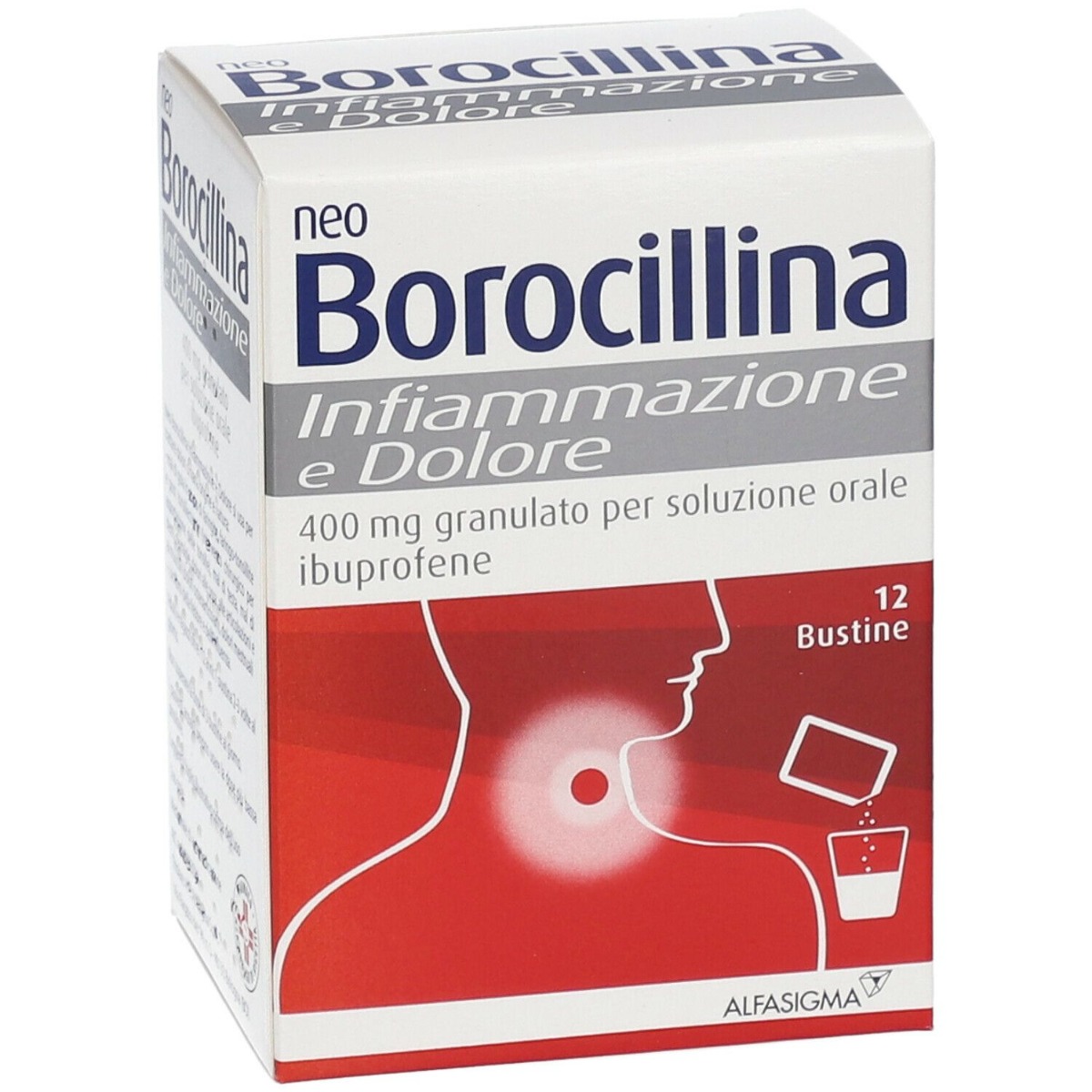neoborocillina infiammazione e dolore 400mg granulato soluzione orale 12 bustine donna