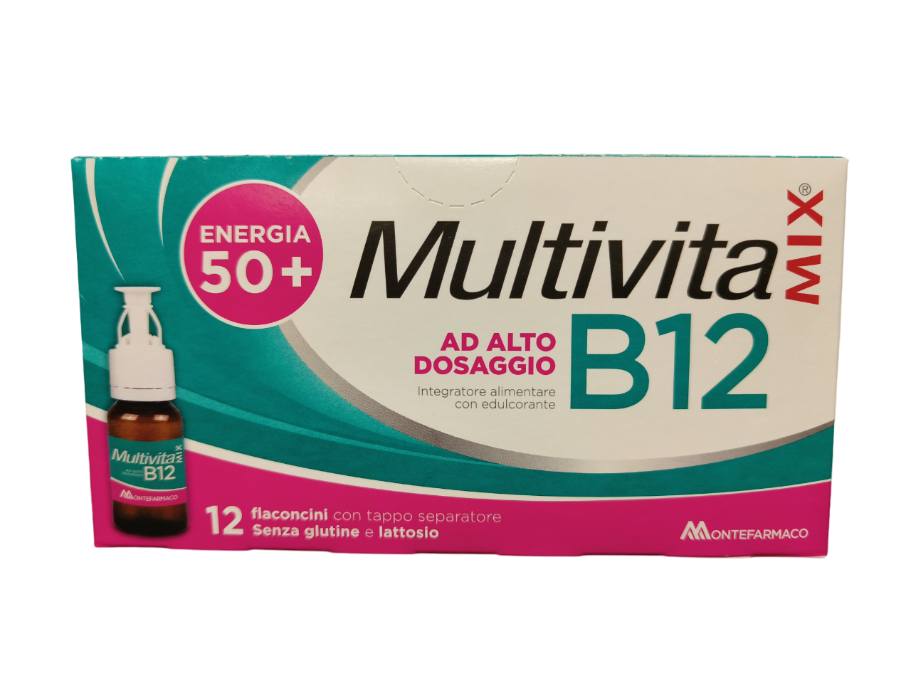 Multivitamix B12 Integratore di Vitamina B12 50+ 12 Flaconcini