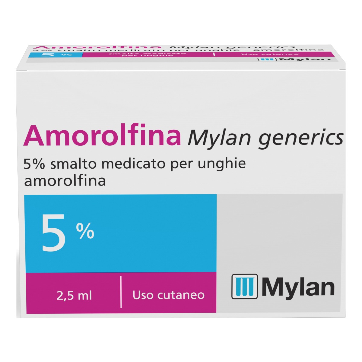 Amorolfina Mylan 5% Smalto Antimicotico Per Unghie 2,5 ml