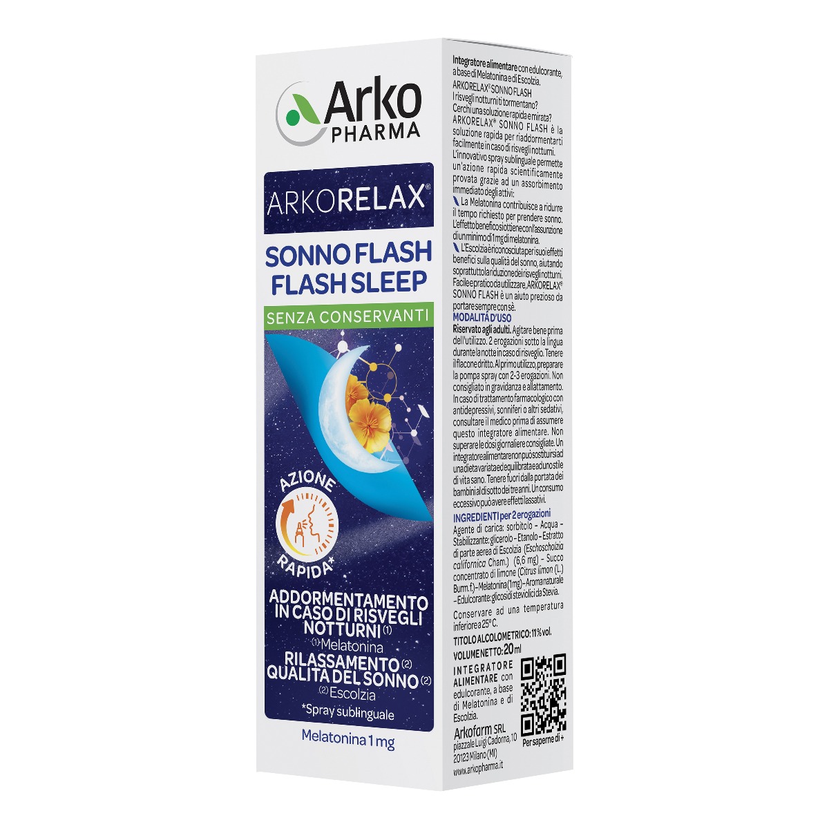 Arkorelax Flash Sonno Spray 20g
